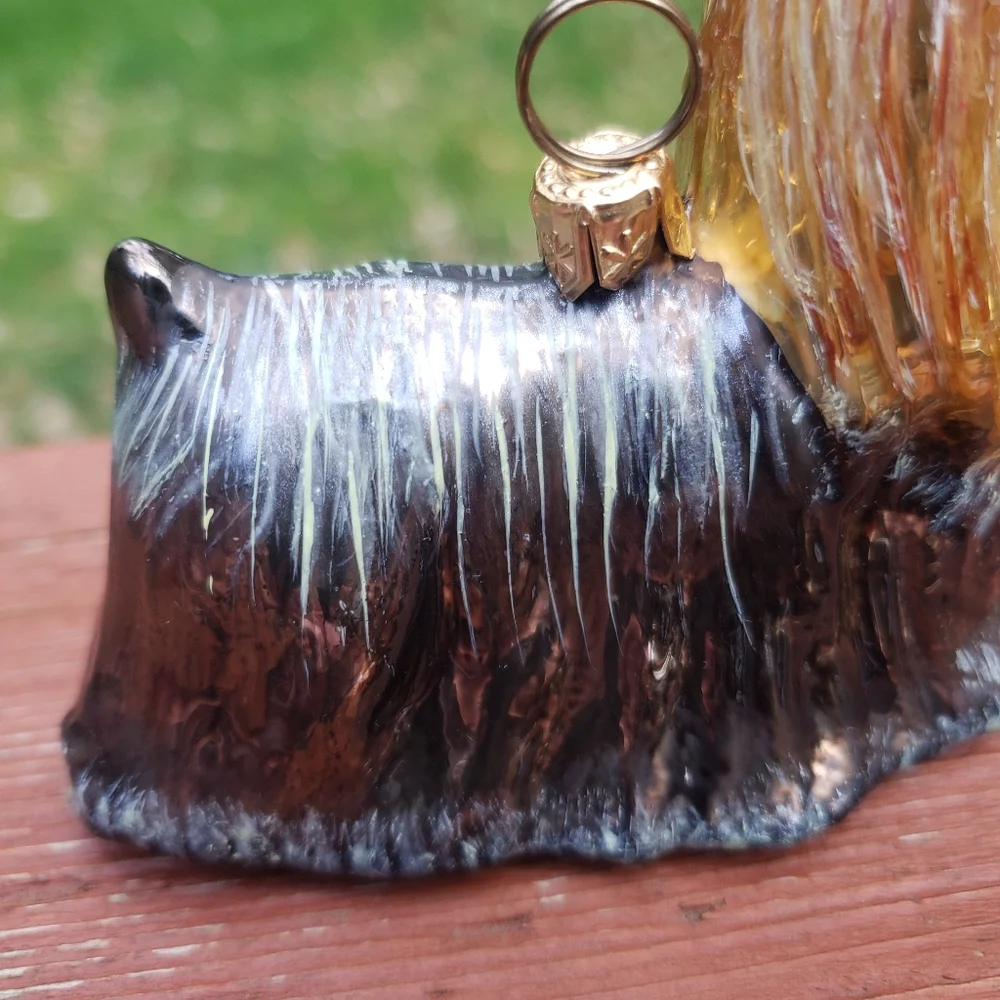 Joy To The World Collectibles Yorkie Yorkshire Terrier Glass Christmas Ornament